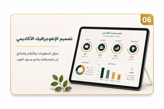 تصميم الإنفوجرافيك الأكاديمي — تحويل المعلومات والأرقام والخطوات إلى محتوى بصري سهل الفهم